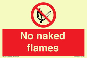 No naked flames